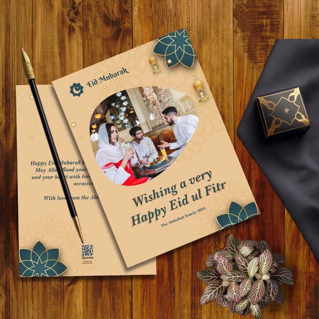 Eid ul Fitr Family Photo Eid Mubarak Julkort (Eid ul Fitr Family Photo Eid Mubarak Holiday Card)