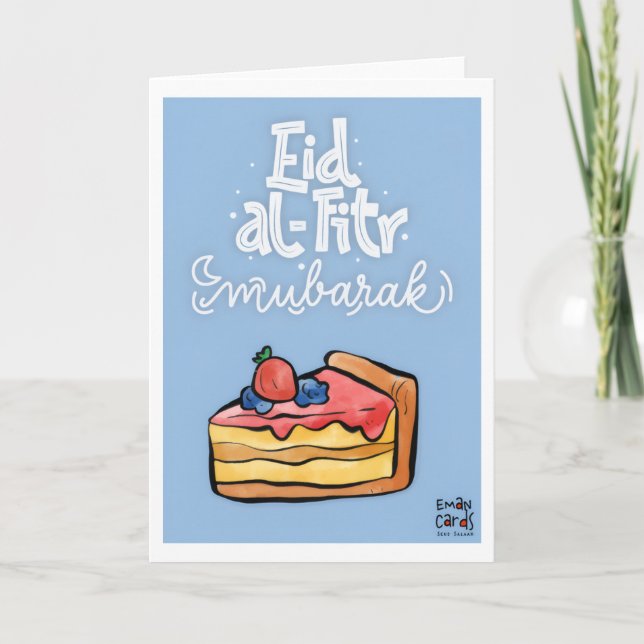 Eid ul Fitr Mubarak - Dessert Kort (Framsida)