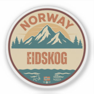 Eidskog, Norge Norway Klistermärken