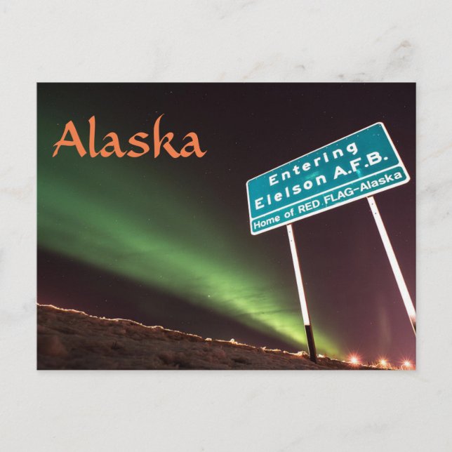 Eielson Luft Force Base Alaska Postcard Vykort (Framsida)