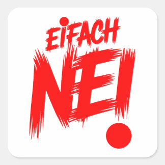 Eifach nei fyrkantigt klistermärke