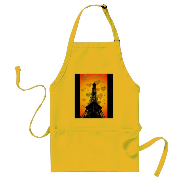 Eifel Torn Hearts Apron Förkläde (Framsidan)