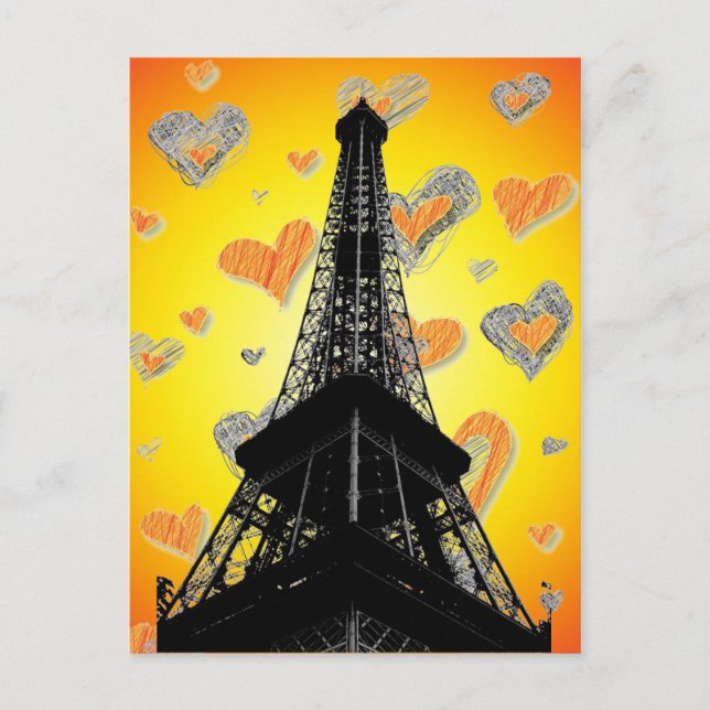 Eifel Torn Hearts vykort (Framsida)
