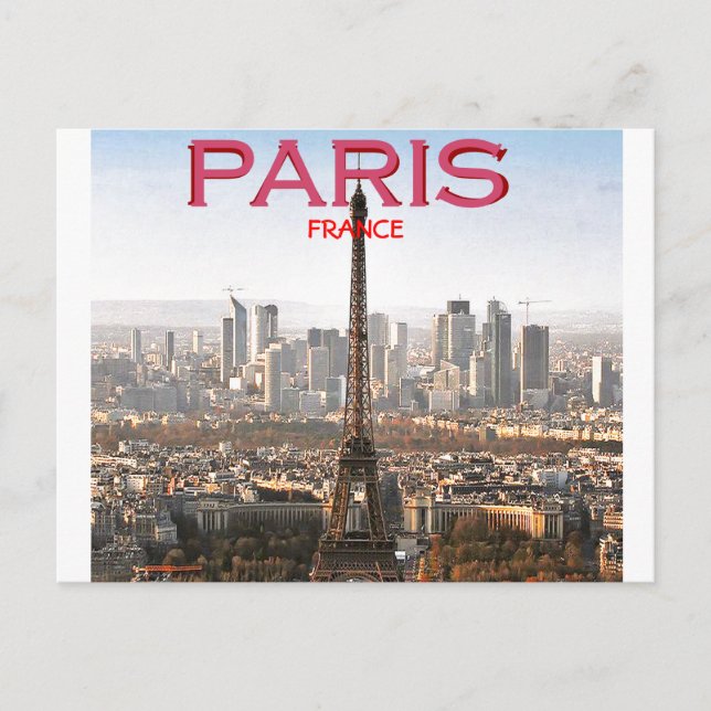 EIFEL TORN PARIS, FRANKRIKE (TOSIN GBADAMOSI) VYKORT (Framsida)