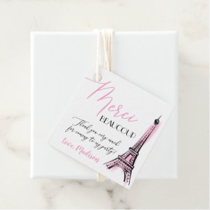 Eifel Torn Paris Parisian Birthday Tack Gåvor Etiketter