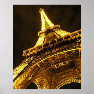 Eiffel belyst poster