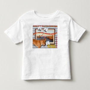 Eiffel byggde metall fotbro. t-shirt
