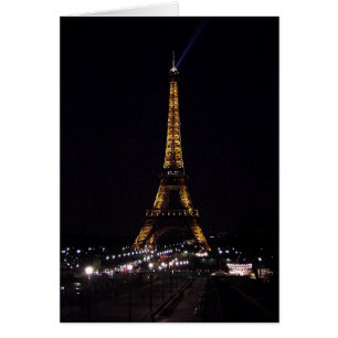 Eiffel City Ljus Hälsningskort