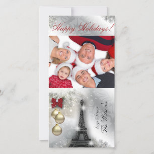 Eiffel för julfotokort torn Paris Julkort