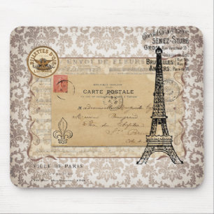 Eiffel för Paris vintageshabby chic torn Musmatta