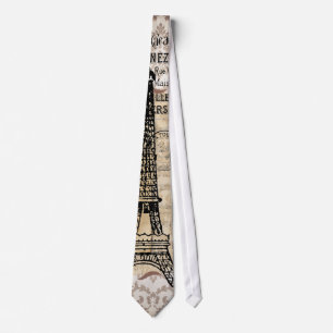 Eiffel för Paris vintageshabby chic torn Slips