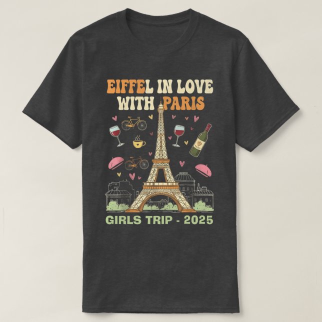 Eiffel i Kärlek - Anpassningsbar Paris Resa Tee (Design framsida)