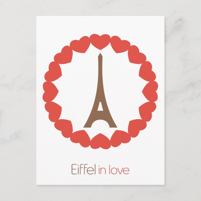 Eiffel i kärlek.. vykort (Framsida)
