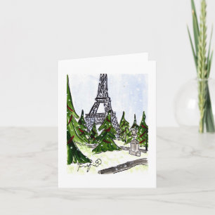 Eiffel julgranar kort