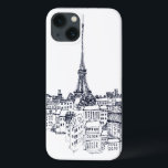 Eiffel Torn<br><div class="desc">© Avery Tillmon / Vild Apple. En svart och vit skiss av Eiffel Torn.</div>