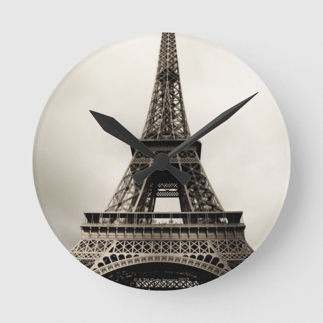 Eiffel Torn 8 Rund Klocka (Framsida)