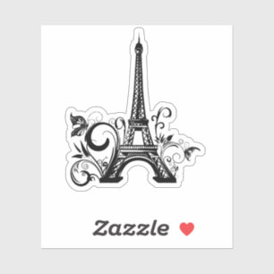 Eiffel torn Anpassningsbar-cut Vinyl Sticker Klistermärken