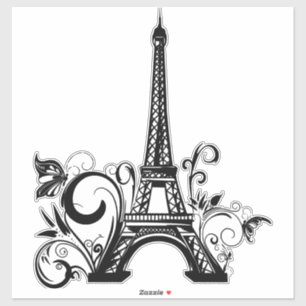 Eiffel torn Anpassningsbar-cut Vinyl Sticker Klistermärken