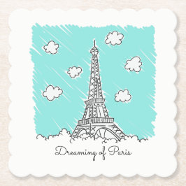 Eiffel Torn anpassningsbar text papper underlägg