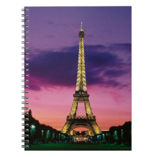 Eiffel torn anteckningsbok med spiral