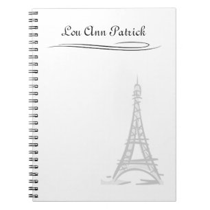 Eiffel torn anteckningsbok med spiral