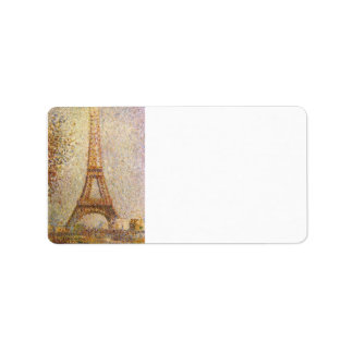 Eiffel Torn av Georges Seurat Adressetikett