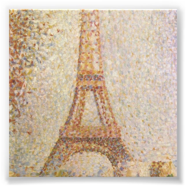 Eiffel Torn av Georges Seurat Fototryck (Framsidan)