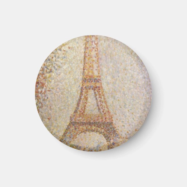 Eiffel Torn av Georges Seurat Magnet (Framsidan)