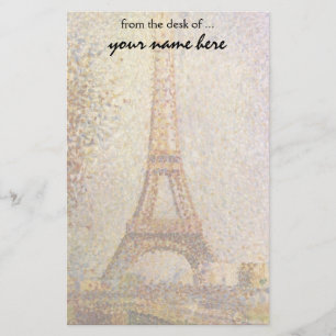 Eiffel torn av Georges Seurat, vintagekonst Brevpapper