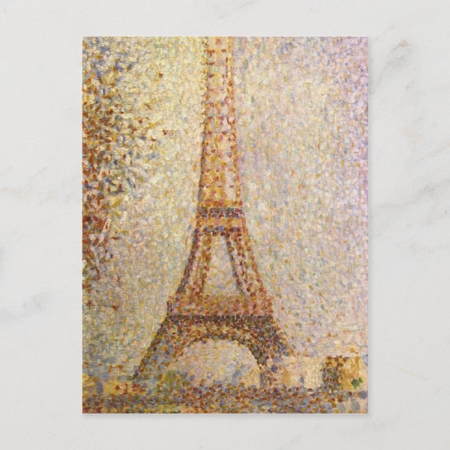 Eiffel Torn av Georges Seurat Vykort (Framsida)