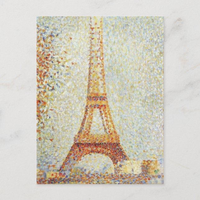 Eiffel Torn av Georges Seurat Vykort (Framsida)