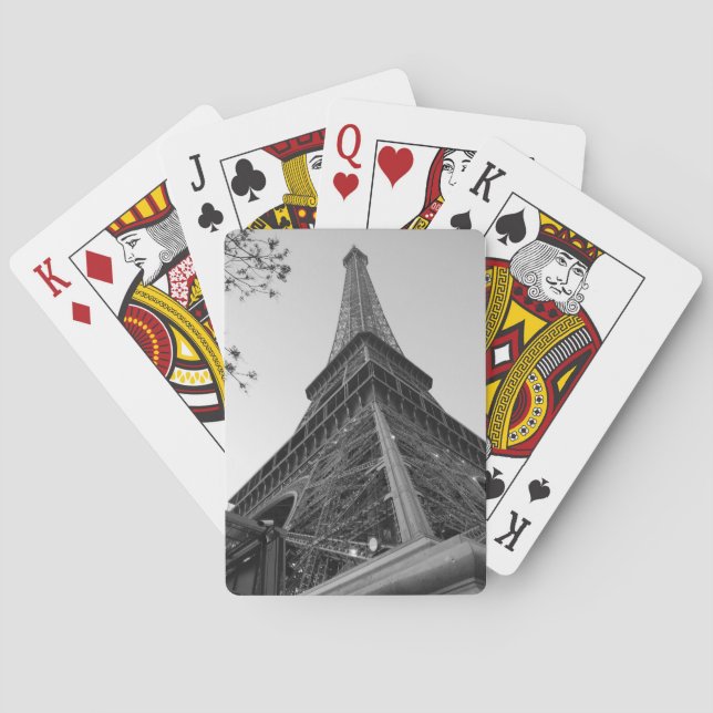 Eiffel Torn b/w Casinokort (Baksidan)