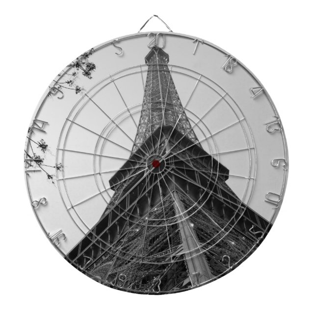 Eiffel Torn b/w Darttavla (Framsidan)