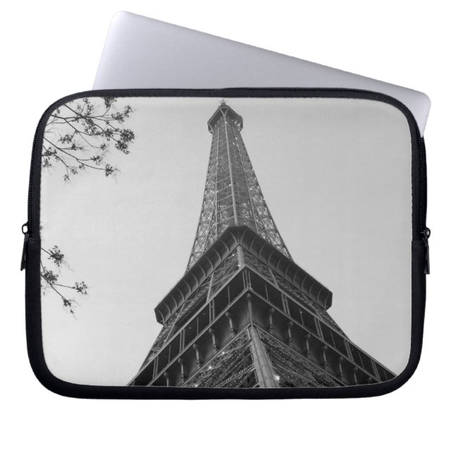 Eiffel Torn b/w Laptop Sleeve (Framsidan)
