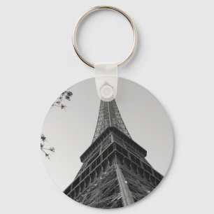 Eiffel Torn b/w Nyckelring