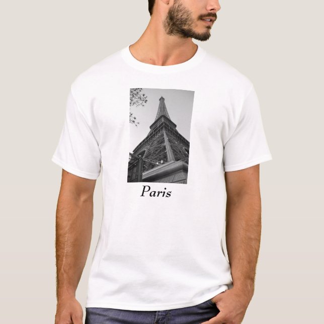 Eiffel Torn b/w Tee Shirt (Framsida)