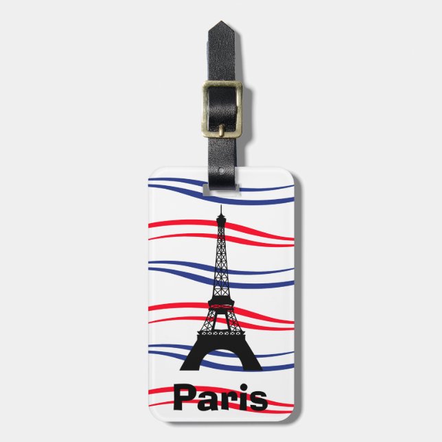 Eiffel Torn Bagagebricka (Vertikal Framsida)