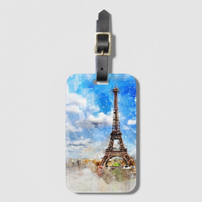 Eiffel Torn Bagagebricka (Framsida vertikal)