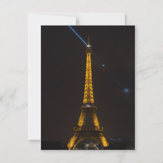 Eiffel Torn belyst: Paris på natten Vykort
