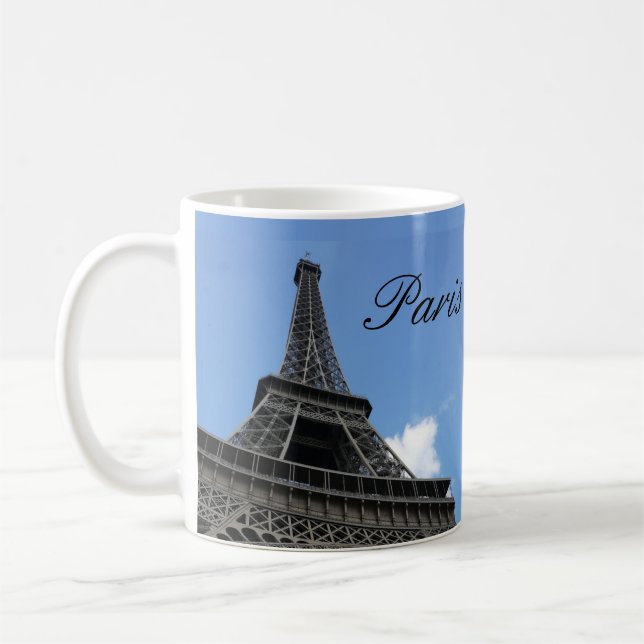 Eiffel Torn, Blå himmel, Paris, Frankrike Kaffemugg (Vänster)