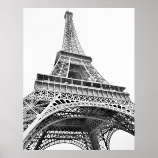 Eiffel Torn Black and White Poster