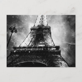 Eiffel Torn, Black and White Vykort