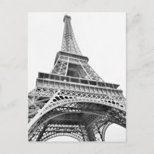 Eiffel Torn Black and White-vykort Vykort