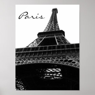 Eiffel Torn Black och White 2 Poster