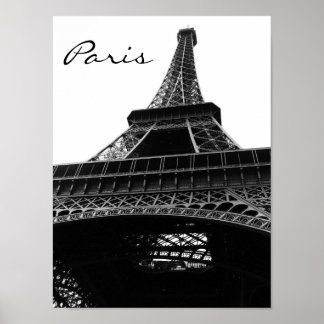 Eiffel Torn Black och White 2 Poster