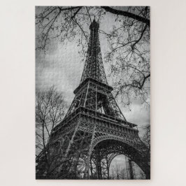 Eiffel Torn Black & White Puzzle Pussel