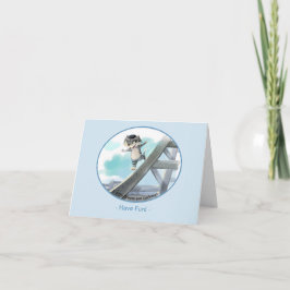 Eiffel Torn Blank Card - Roligt (olika storlekar) Tack Kort