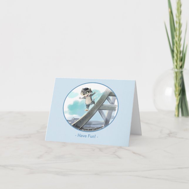 Eiffel Torn Blank Card - Roligt (olika storlekar) Tack Kort (Framsida)