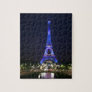 Eiffel torn (blåttljus) pussel