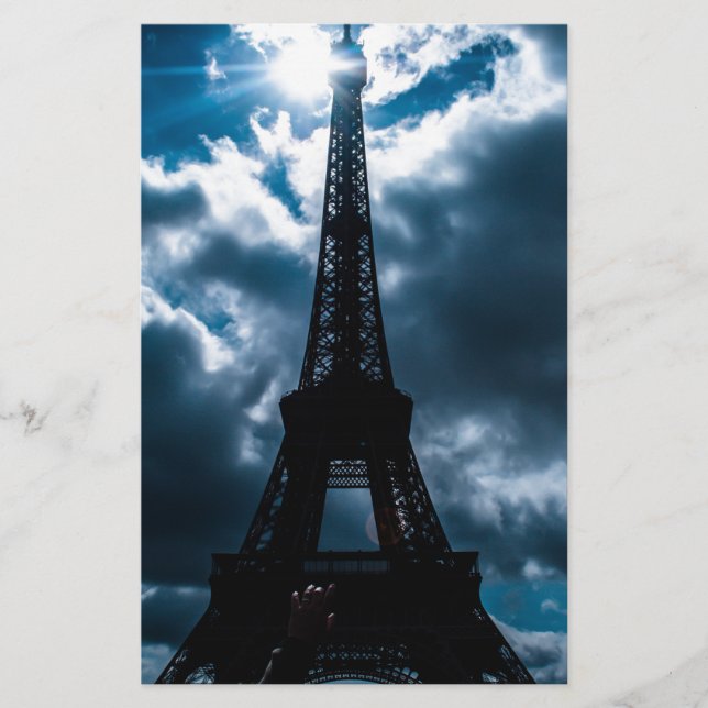 Eiffel Torn Blue Night (Framsida)